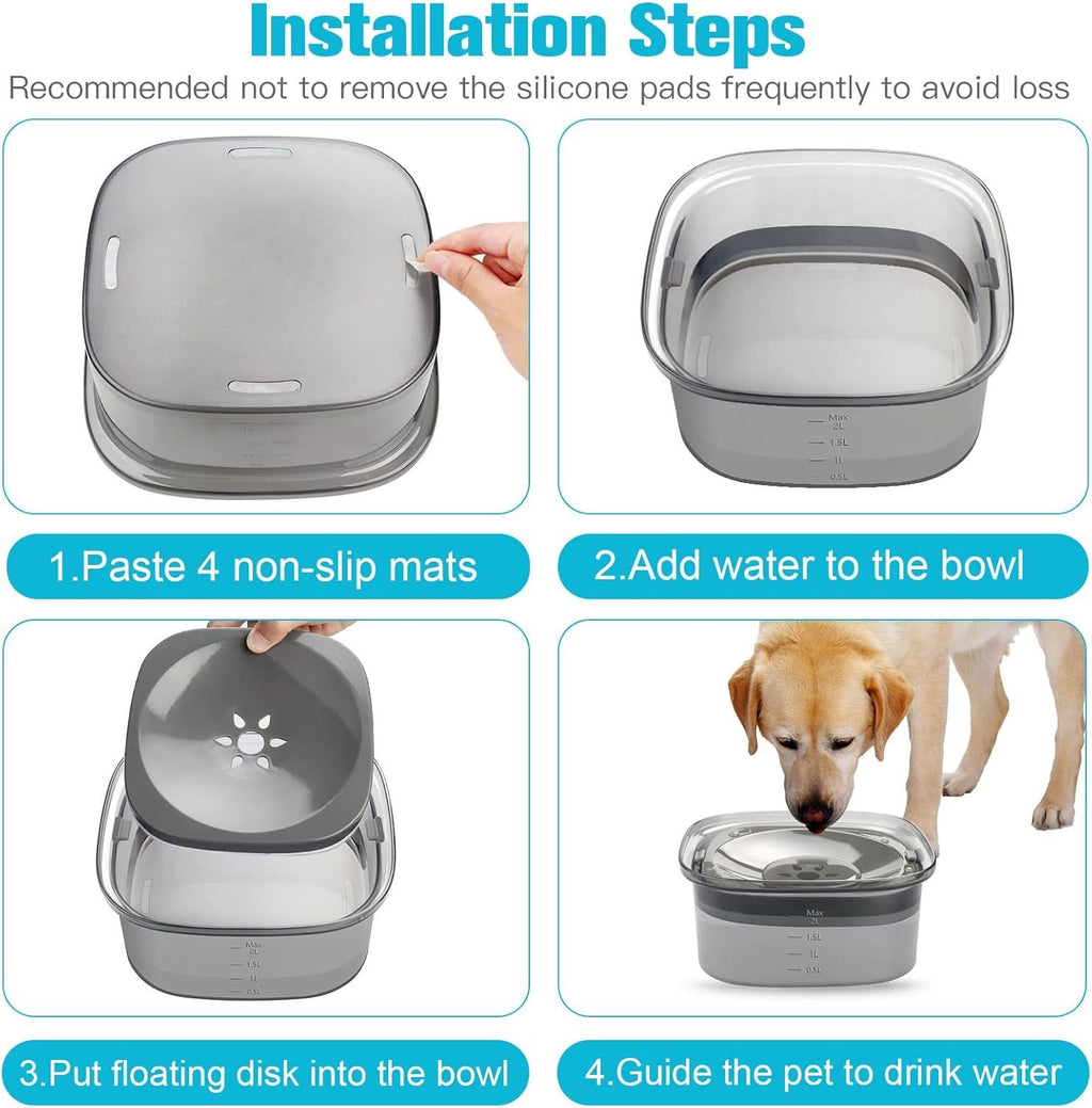 Travel-Friendly Dog Water Bowl – Large 2L Capacity
