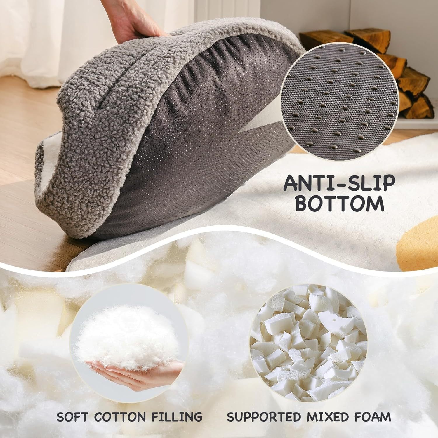 Comfortable Round Bed for Small Dogs & Cats