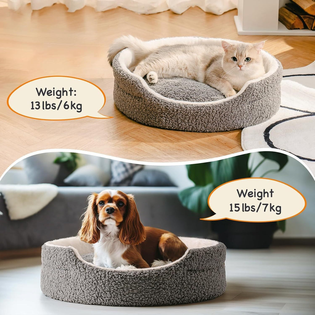 Comfortable Round Bed for Small Dogs & Cats