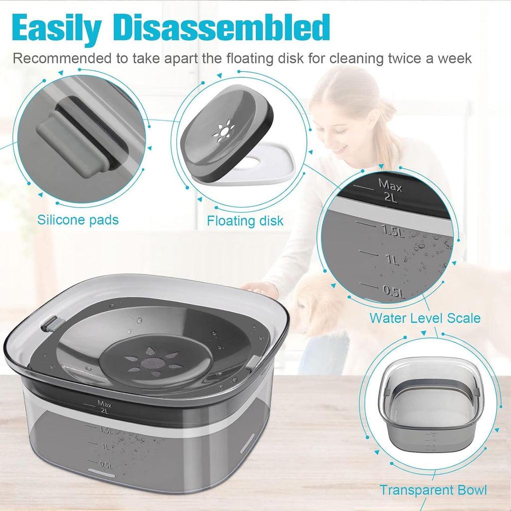 Travel-Friendly Dog Water Bowl – Large 2L Capacity
