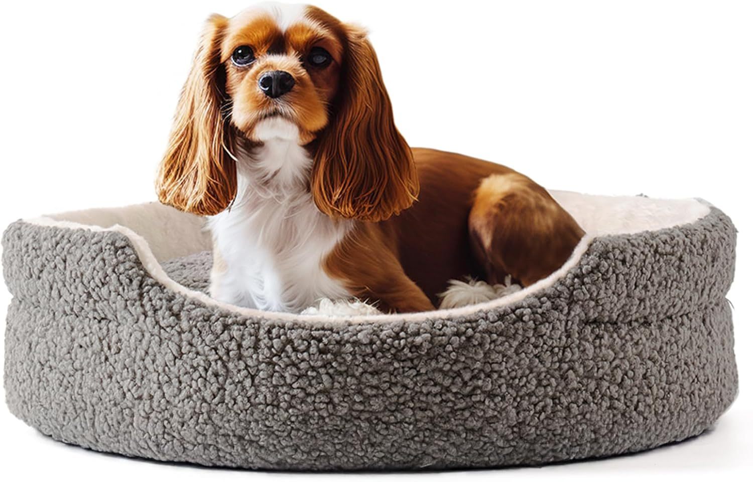 Comfortable Round Bed for Small Dogs & Cats